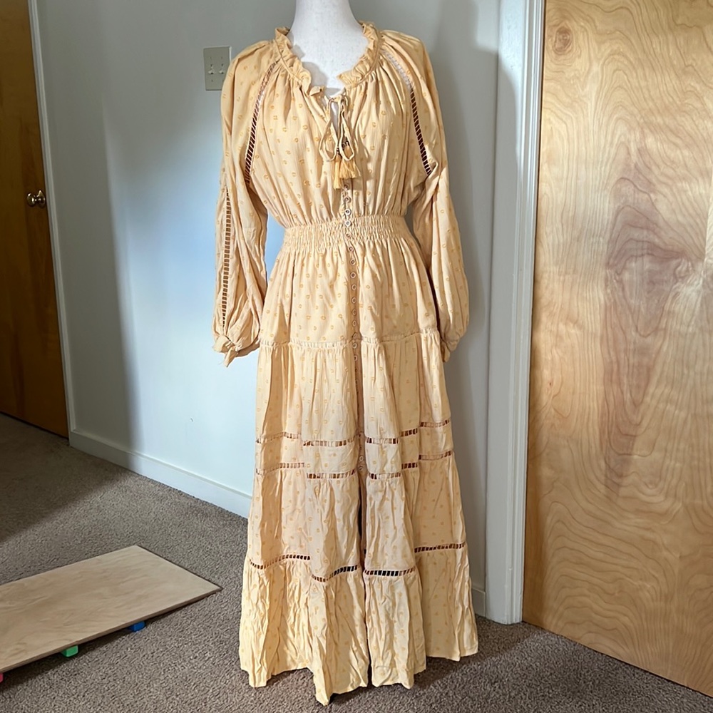 Vici Sanibel Swiss Dot Boho Maxi Dress XL